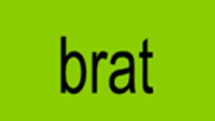 the logo brat from the charli xcx album