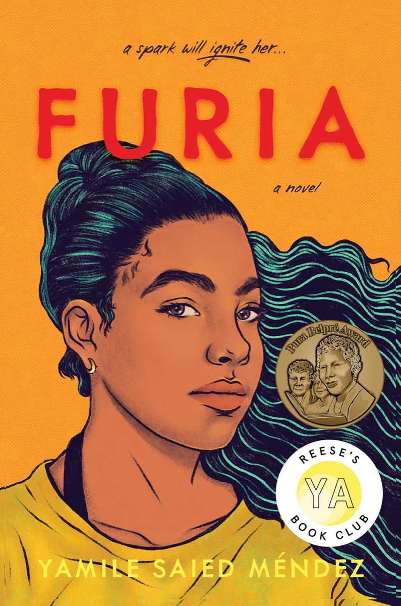 "Furia" cover art showing a smiling young Argentinian woman