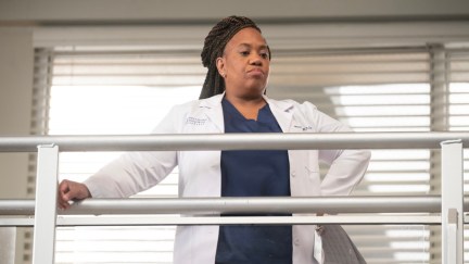 Chandra Wilson as Miranda Bailey standing above interns surveying room