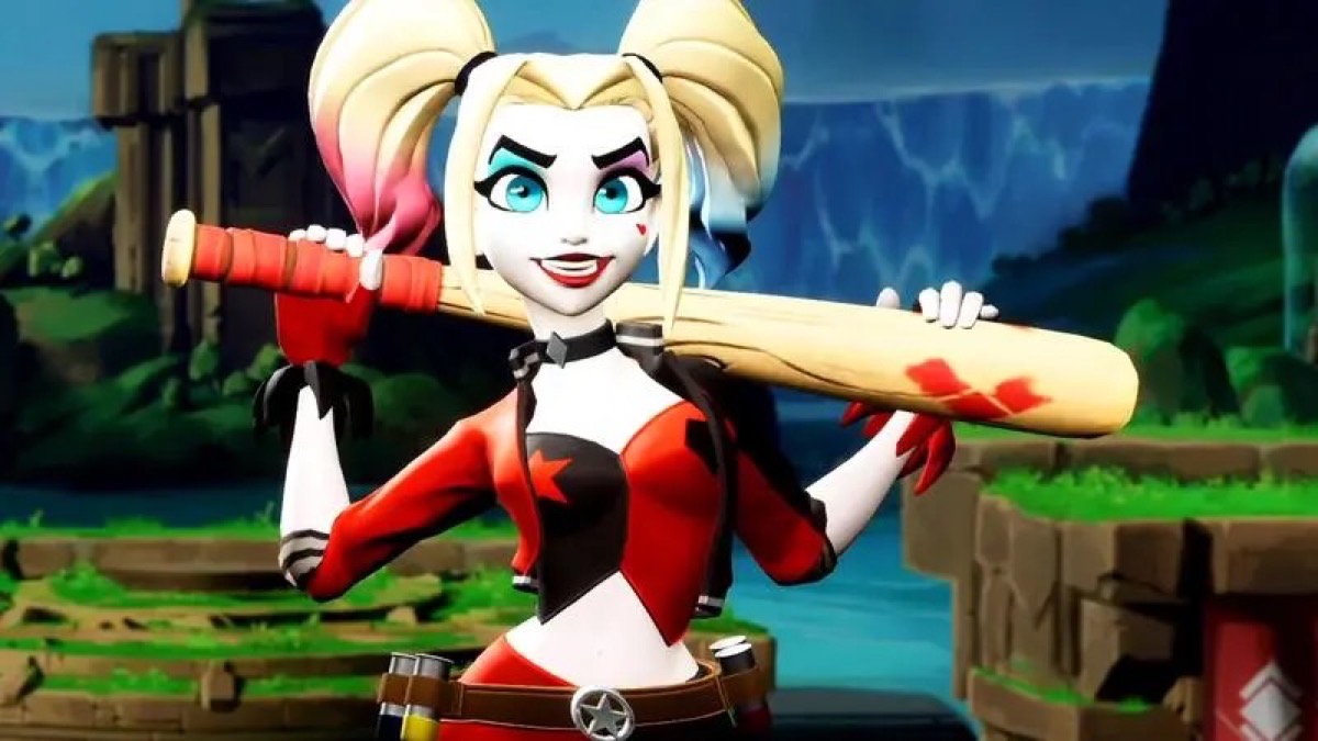 Harley Quinn smirks holding a baseball bat in  "Multiverses" 