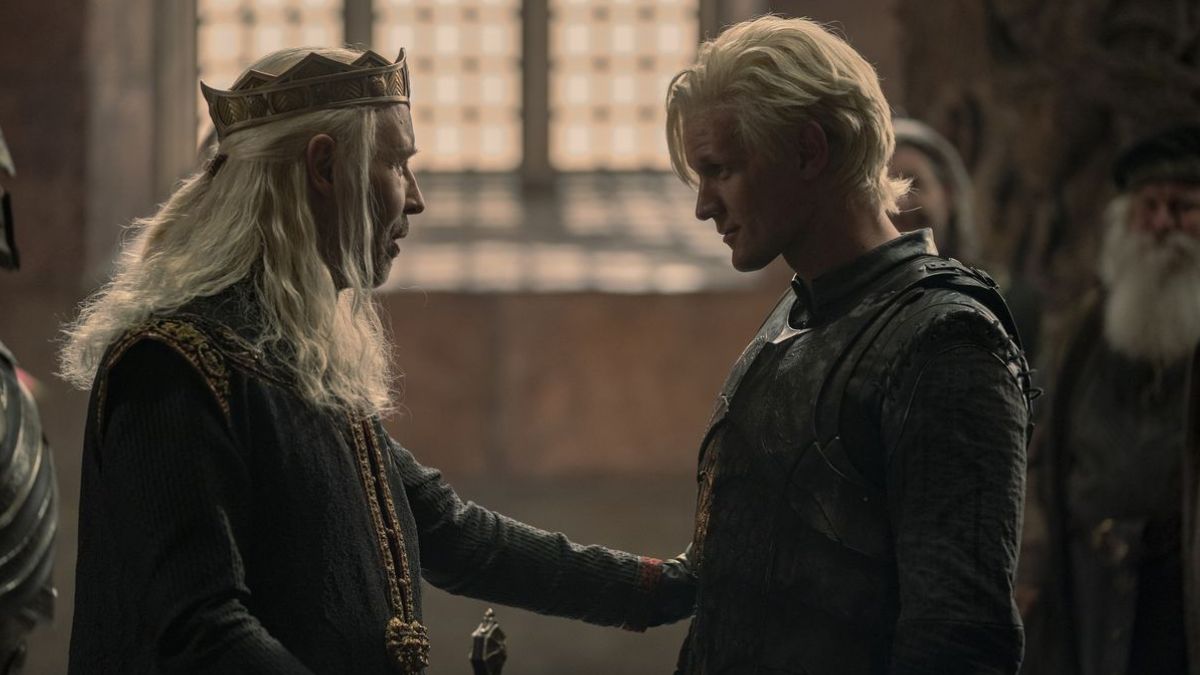 Matt Smith and Paddy Considine as Daemon and Viserys Targaryen in the first season of House of the Dragon