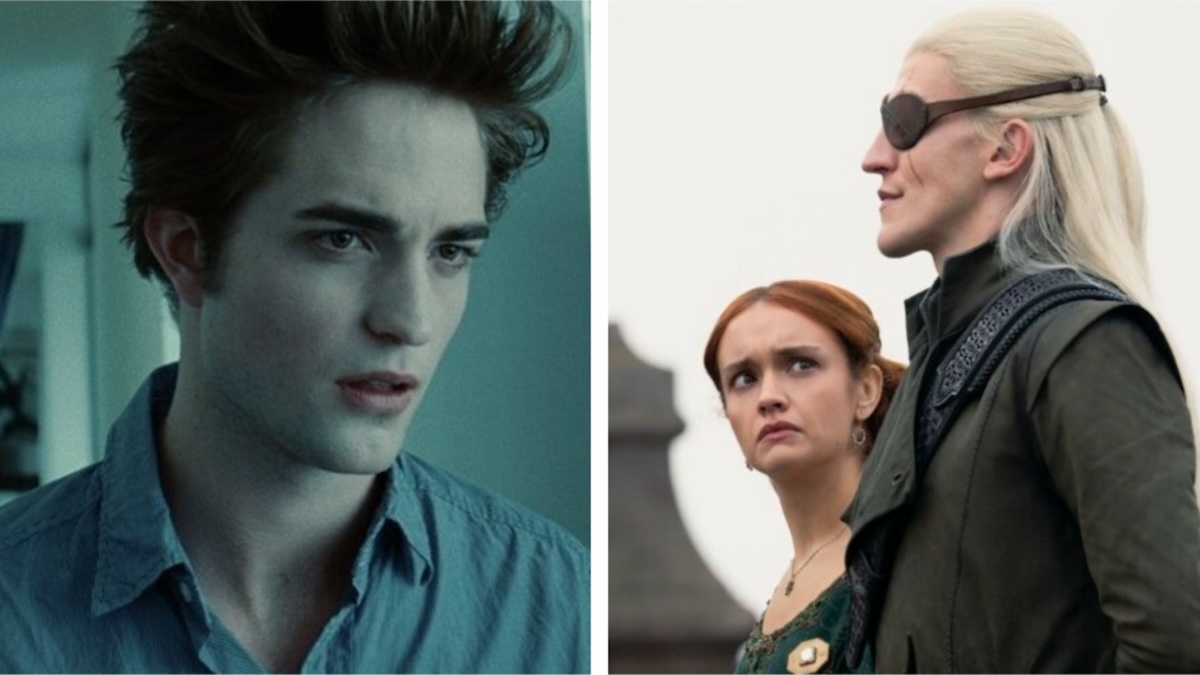 An image of Edward from Twilight next to an image of Aemon and Alicent in House of the Dragon