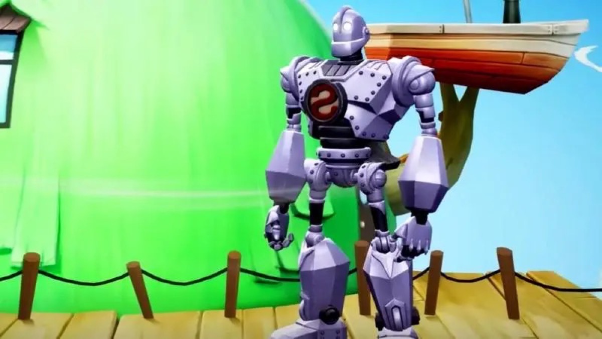 The Iron Giant stands in a treehouse in "Multiversus" 