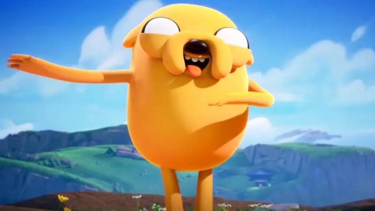 Jake the dog goofs around  in "Multiverses" 