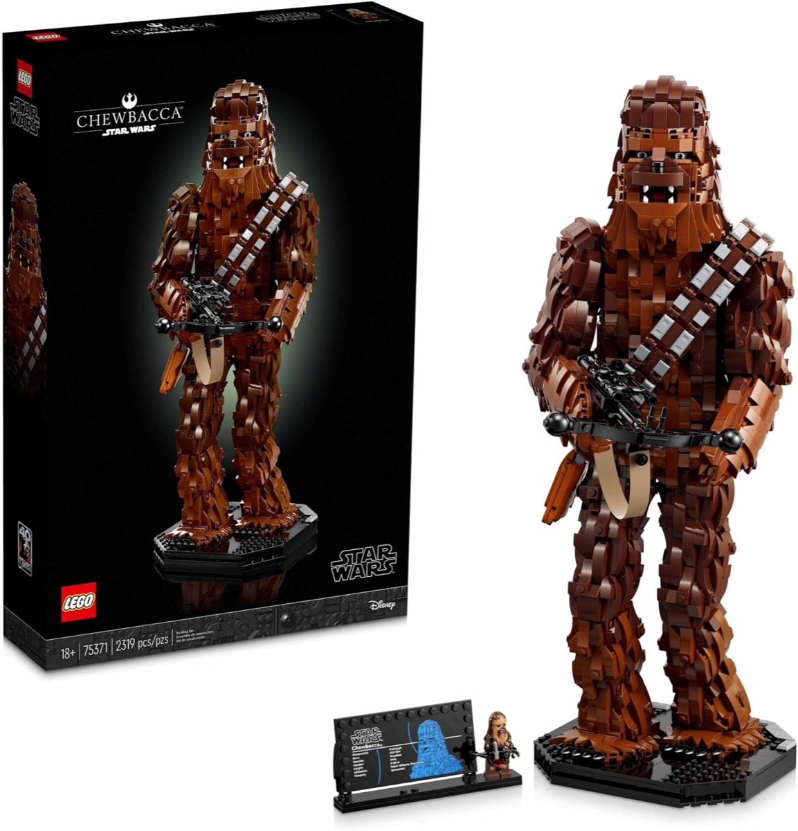 A LEGO Chewbacca from "Star Wars" 