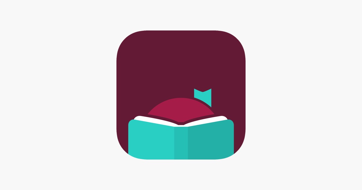 A photo of the Libby app logo with a girl reading a book