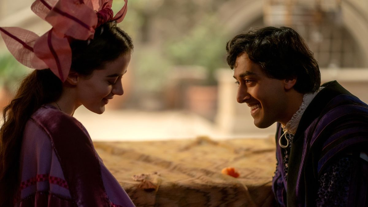 Lou Gala as Neifile and Karan Gill as Panfilo in The Decameron