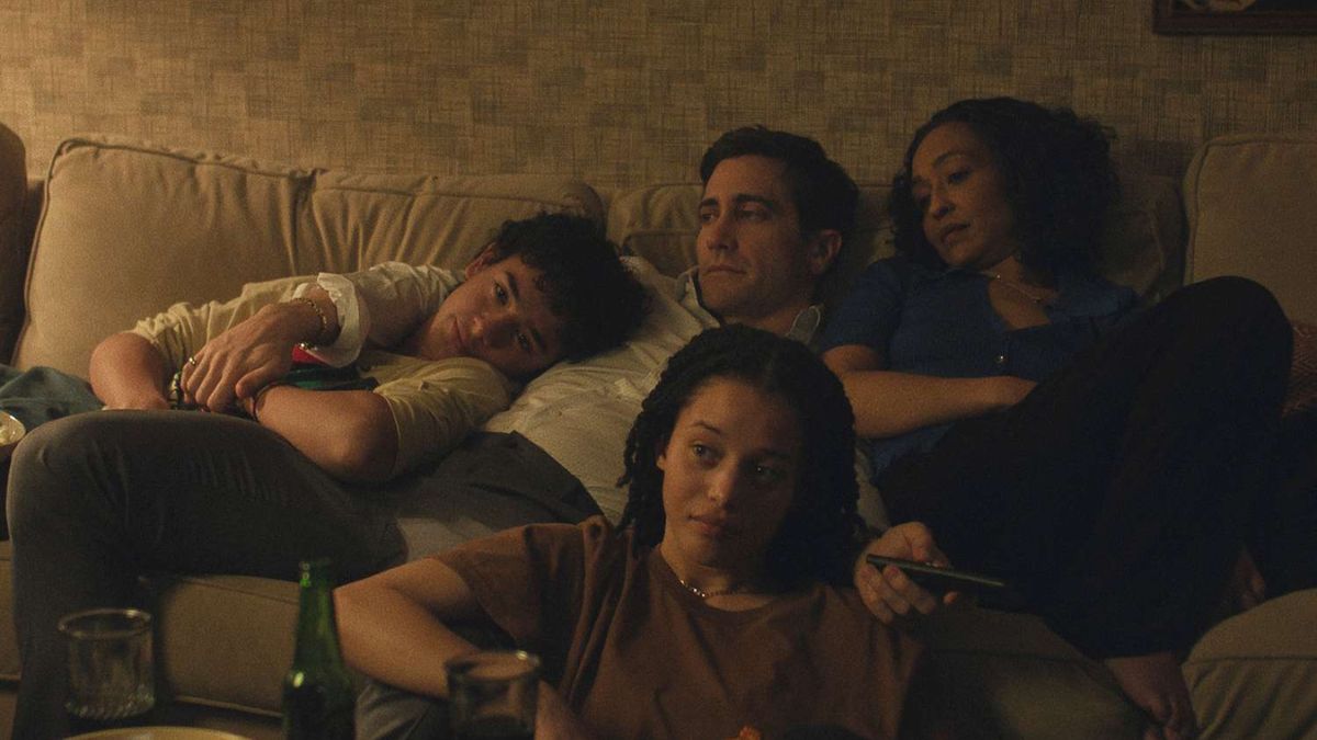 The Sabich family sits on their couch at home in Presumed Innocent season 1