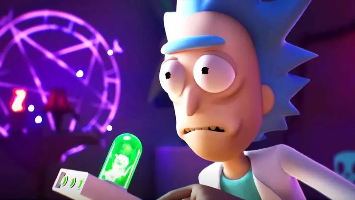 Rick looks perturbed  in  "Multiversus" 