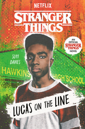 The cover for the 'Stranger Things' novel 'Lucas on the Line' featuring Lucas Sinclair 