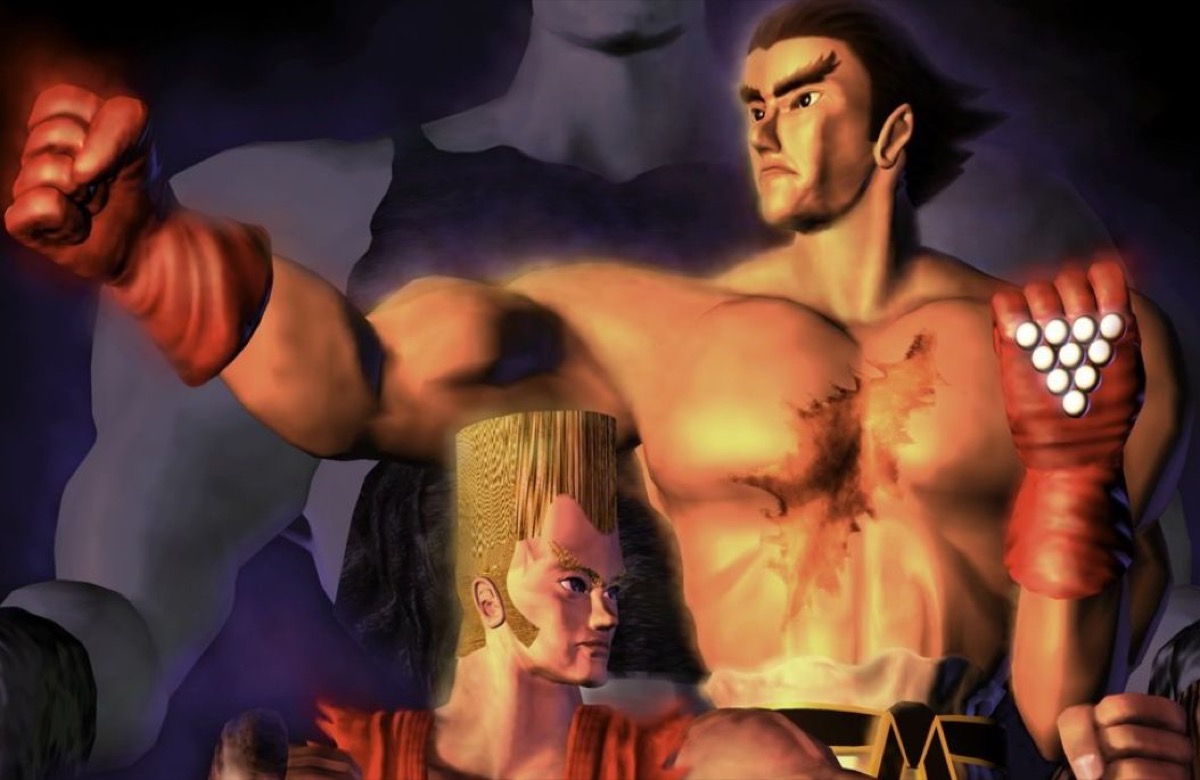 Buff fighters stand ready for battle in "Tekken 1"