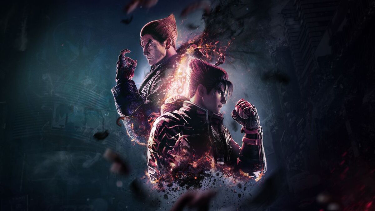 Two fighters take fighting poses and glow with energy in "Tekken 8"