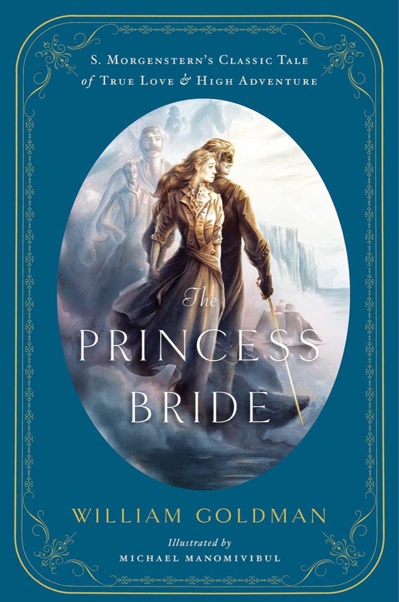 Cover art for "The Princess Bride" featuring an embracing couple