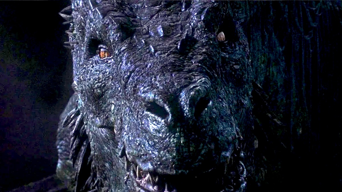 The face of Vhagar the dragon from "House of the Dragon"