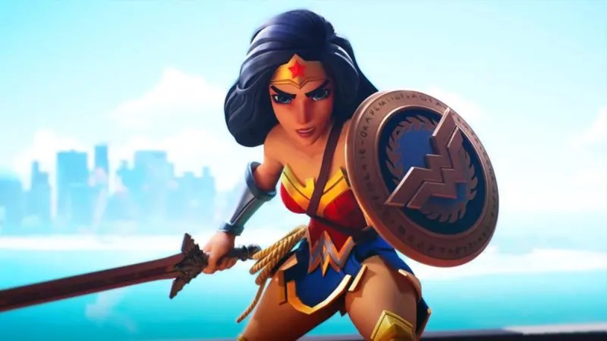 Wonder Woman holds a sword and shield in "Multiverses" 