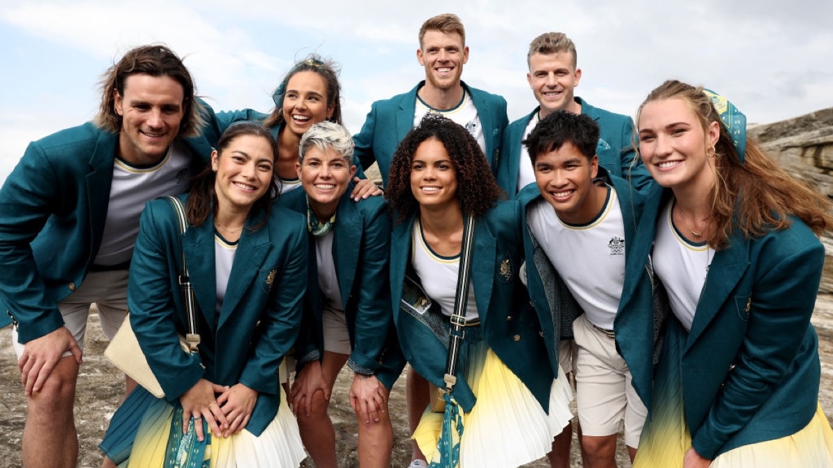 Australia 2024 Summer Olympic team at their uniform launch.