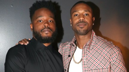 Ryan Coogler and Michael B. Jordan pose for a photo together.