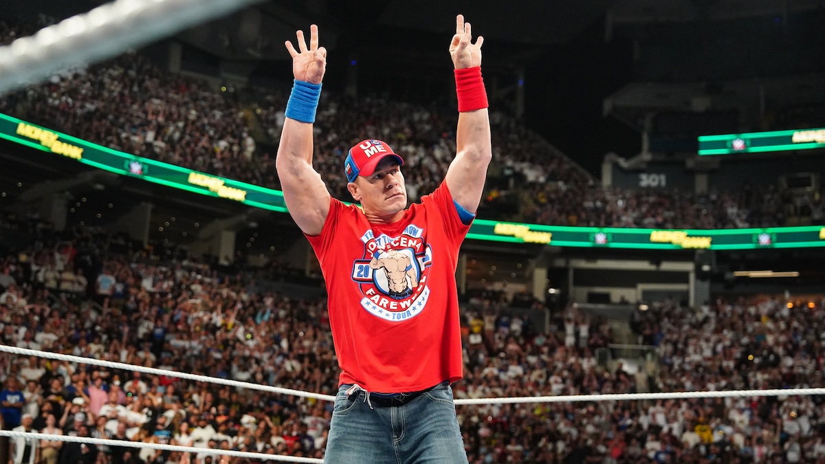 john cena in the ring at money in the bank