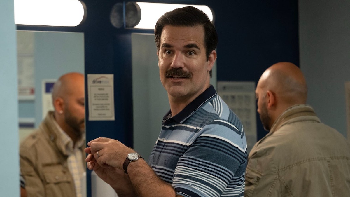 Rob Delaney as Peter gives a mildly dopey look in 'Deadpool and Wolverine'