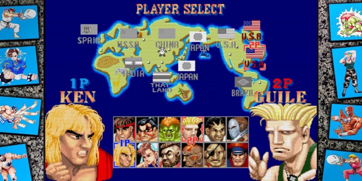 The fighter roster of Street Fighter 2: Champion Edition