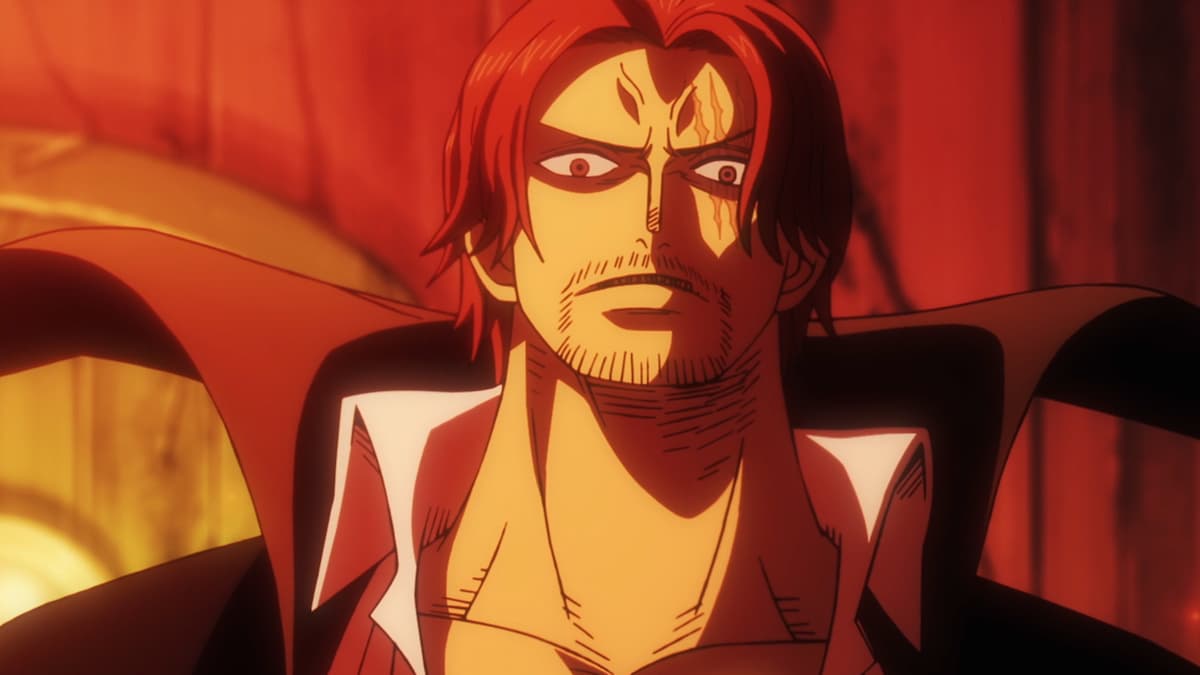Shanks looking absolutely terrifying in One Piece episode 1112