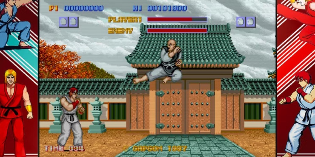 Two Fighters duke it out in "Street Fighter 1"