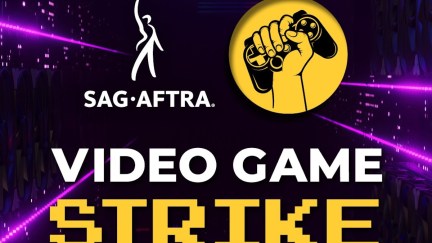 SAG-AFTRA video game strike art.