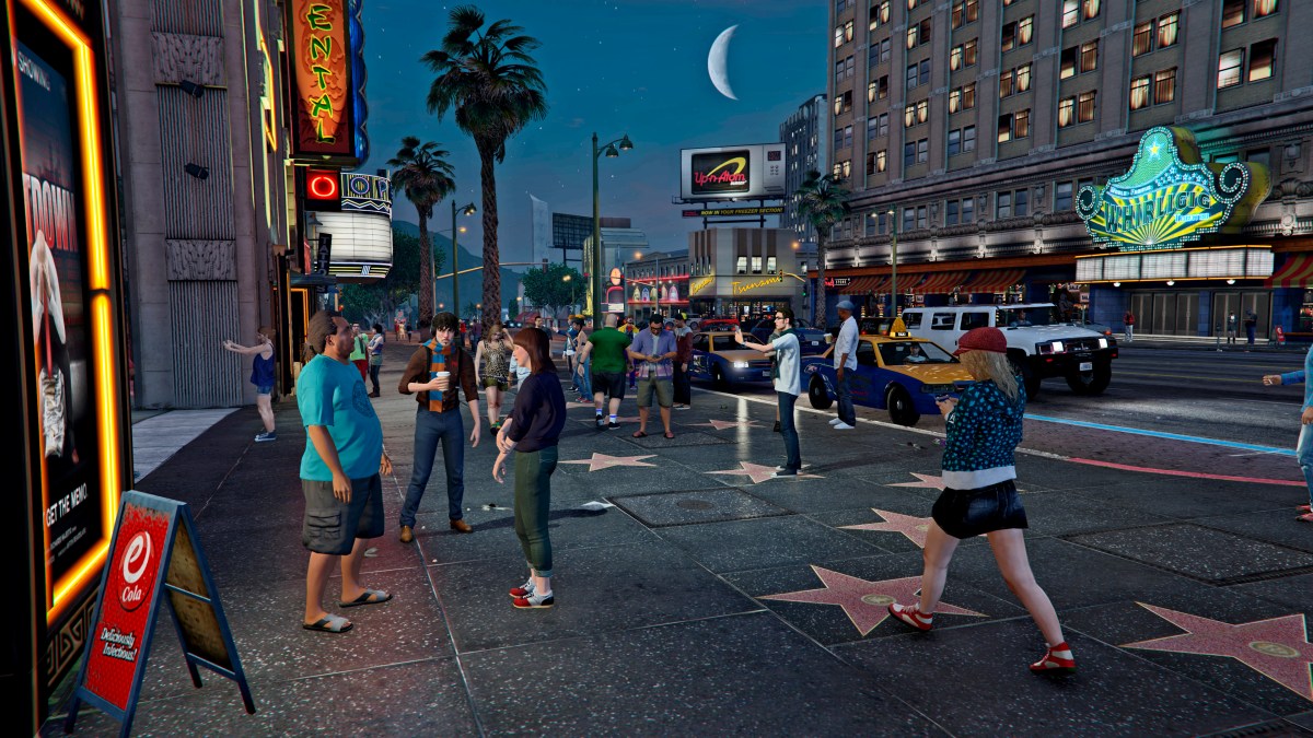 A city street in Grand Theft Auto V