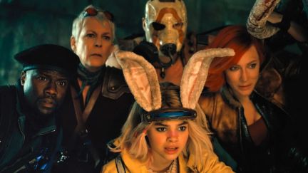 Kevin Hart, Jamie Lee Curtis, Florian Munteanu, Cate Blanchett, and Ariana Greenblatt in Borderlands