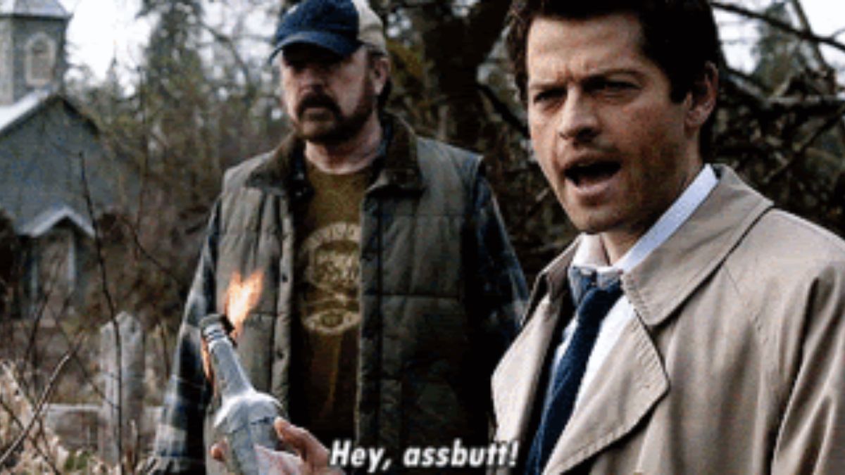 Misha Collins as Castiel in Supernatural season 5 finale