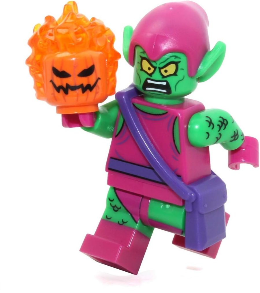 Classic Green Goblin Spider-Man Lego minifigure.