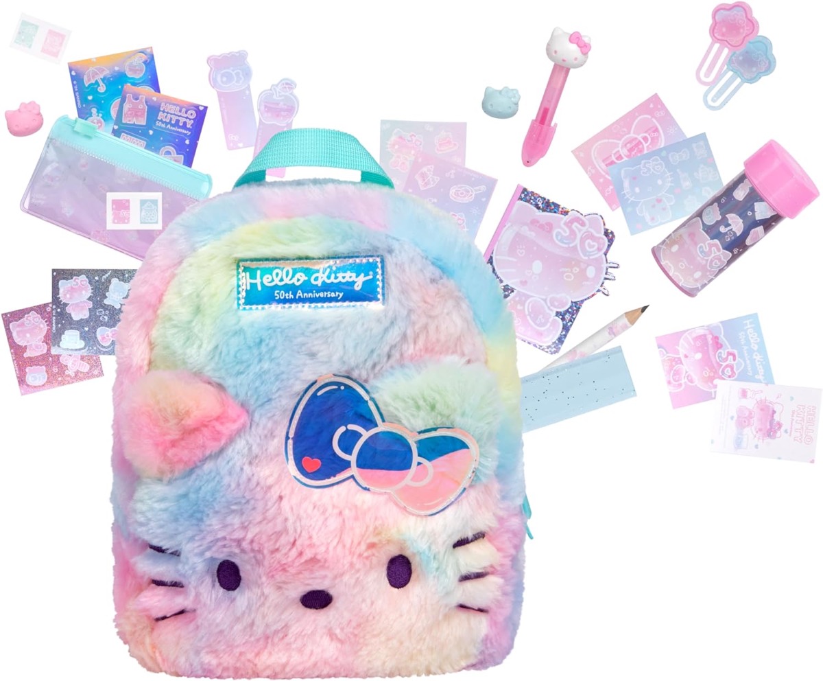 Hello Kitty 50th Anniversary Big Backpack with stationary items