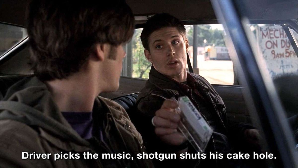 Jared Padalecki and Jensen Ackles as Sam and Dean Winchester in Supernatural season 1