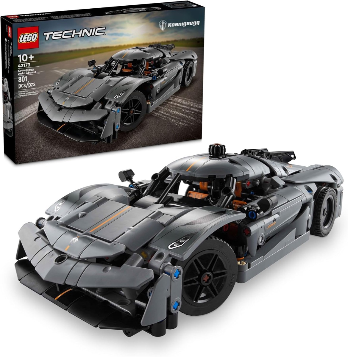 The Koenigsegg Jesko Absolut Grey Hypercar LEGO set 