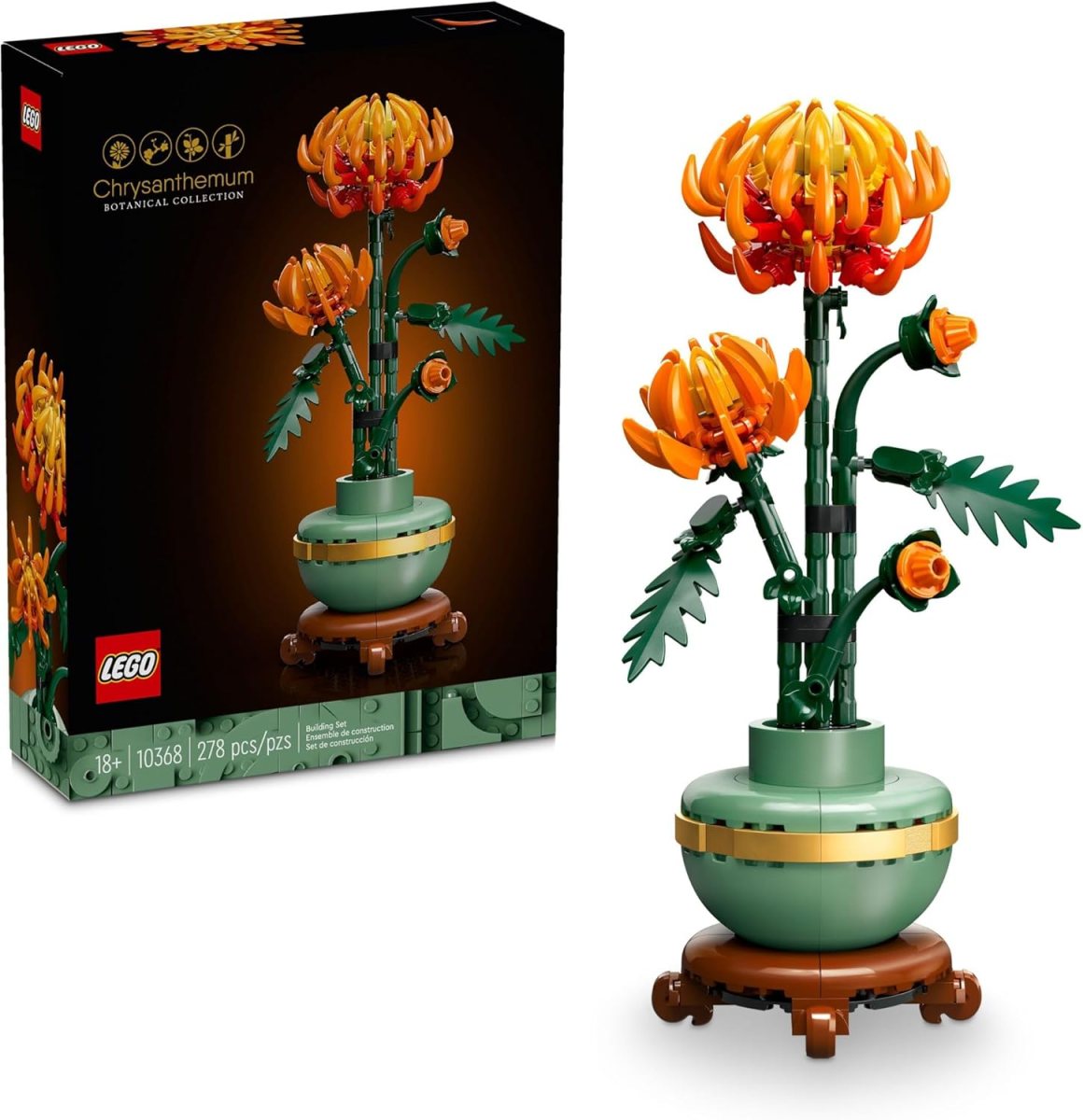 LEGO Icons Chrysanthemum Flower Décor creative building set 