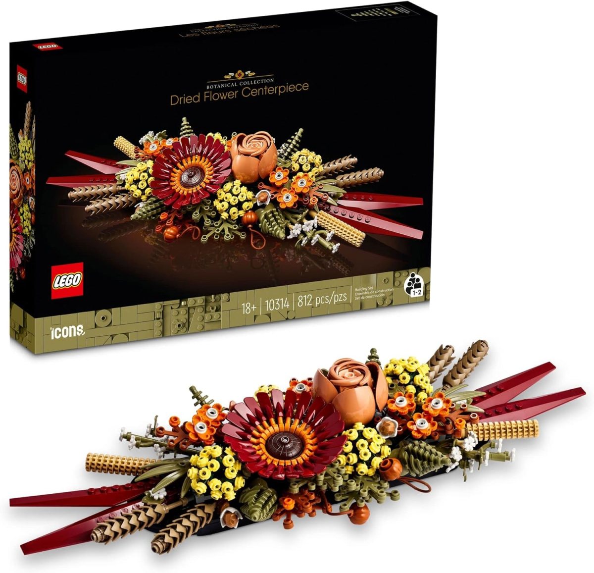 The LEGO Icons Dried Flower Centerpiece building kit 