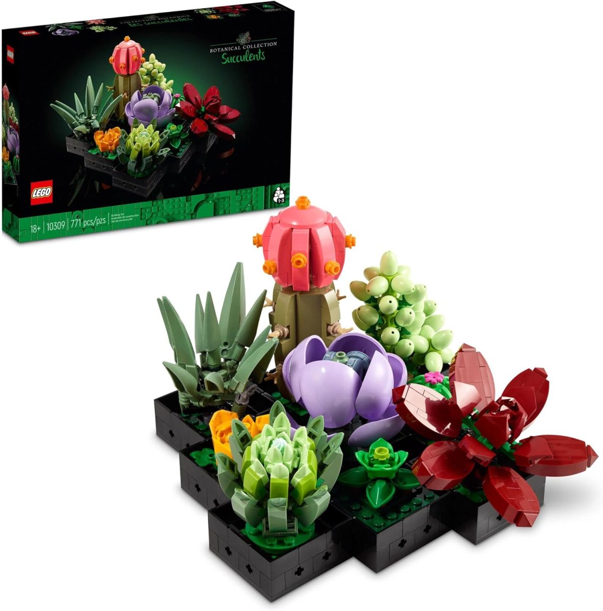 The LEGO Icons Succulents building set 