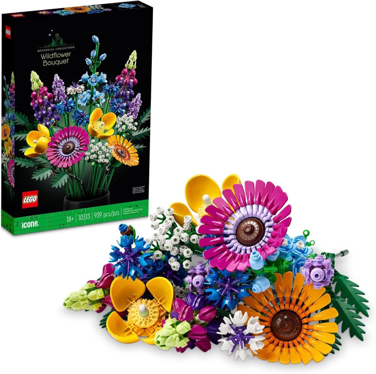 The LEGO Icons Wildflower Bouquet kit 