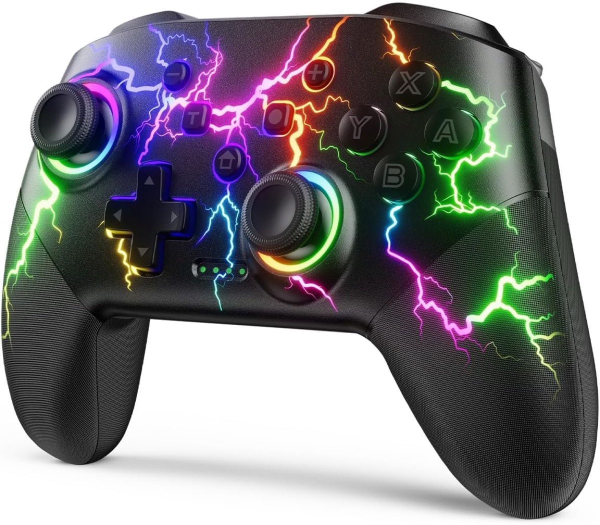 A videogame controller with LED Lightning