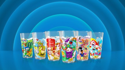 Group shot of the cups from McDonald's 2024 Collector's Meal