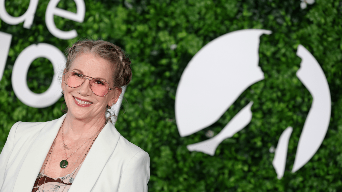 Melissa Gilbert at a red carpet event.