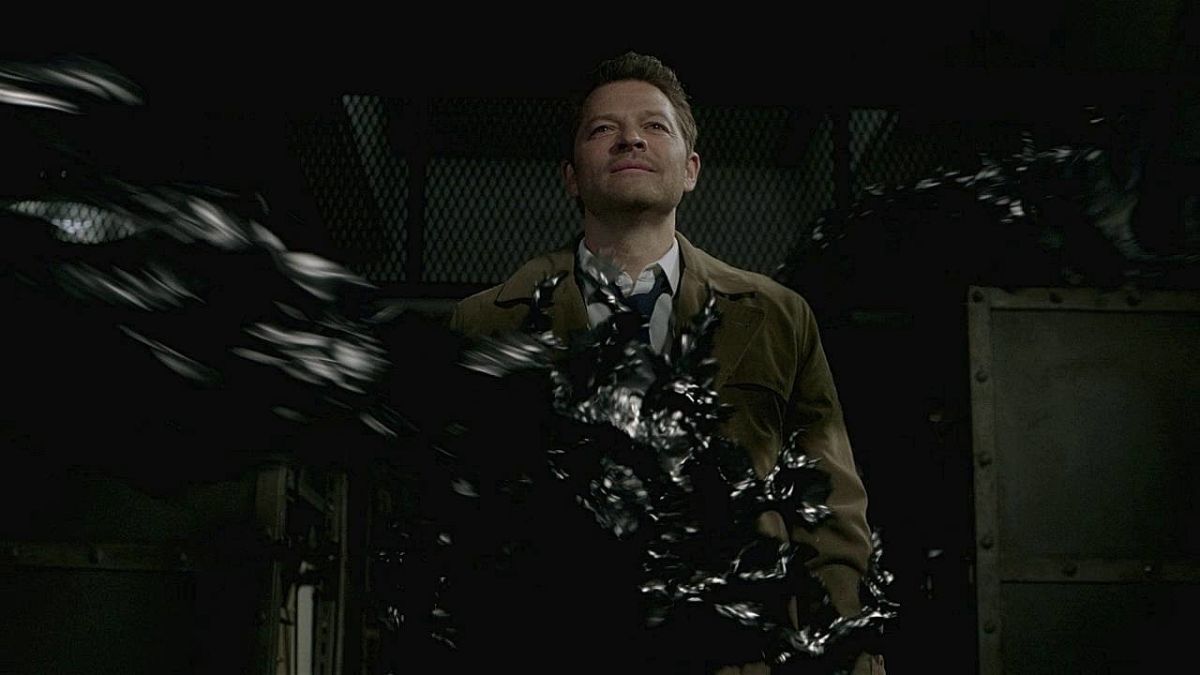 Misha Collins' Castiel gets covered in thick black ooze in Supernatural season 15