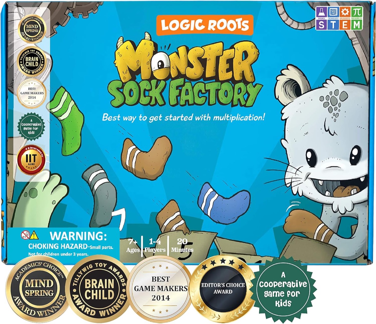 Box art for the "Monster Sock Factory" board game