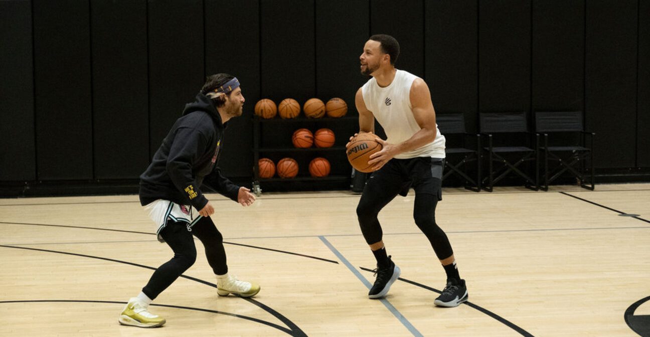 Steph Curry in a still from 'Mr. Throwback'