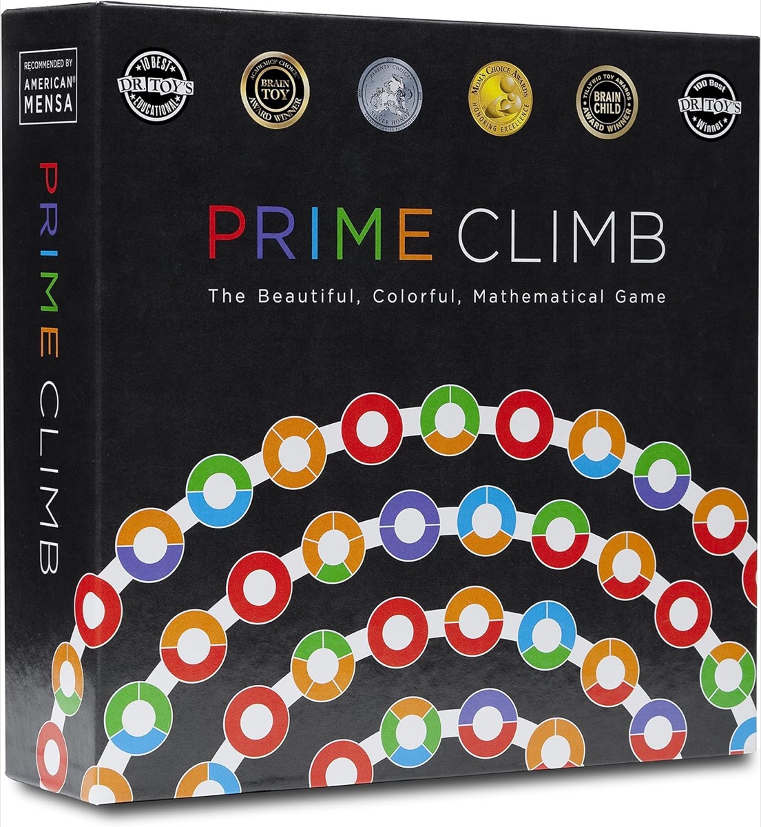 Cover art for "Prime Climb" board game 