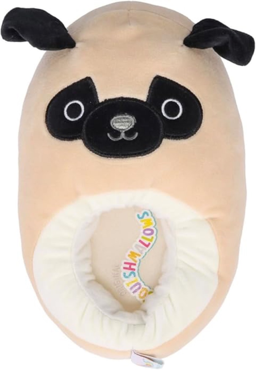 Prince Pug Squishmallow slippers 