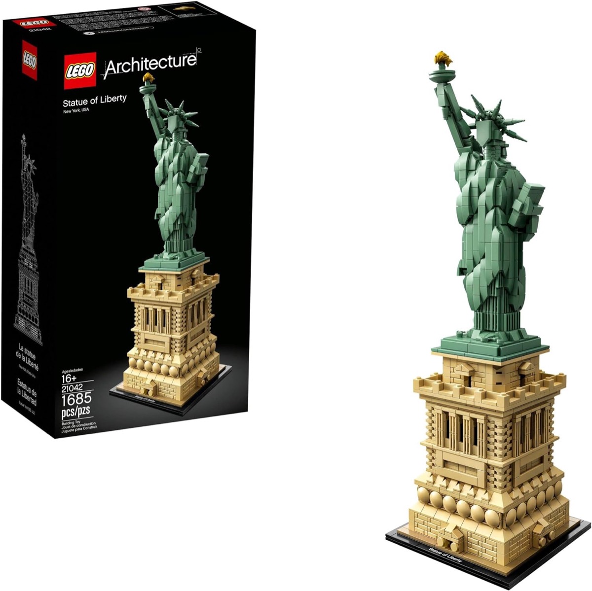 A LEGO set of the Statue of Liberty