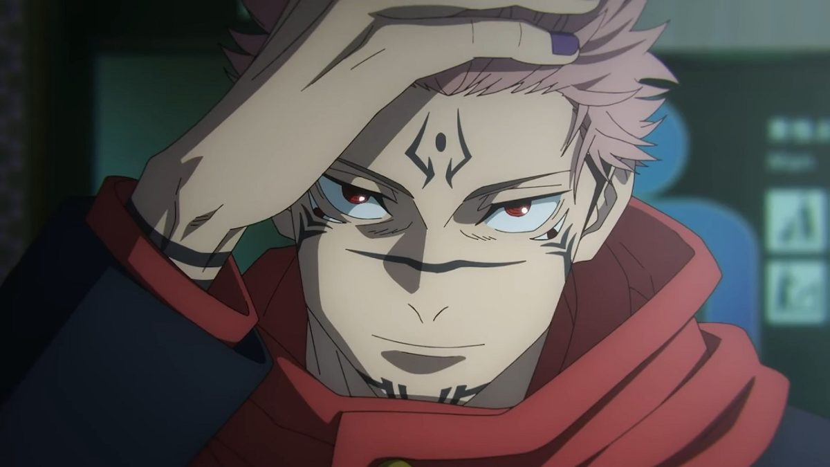 A young man with marks on his face looks intense in "Jujutsu Kaisen"