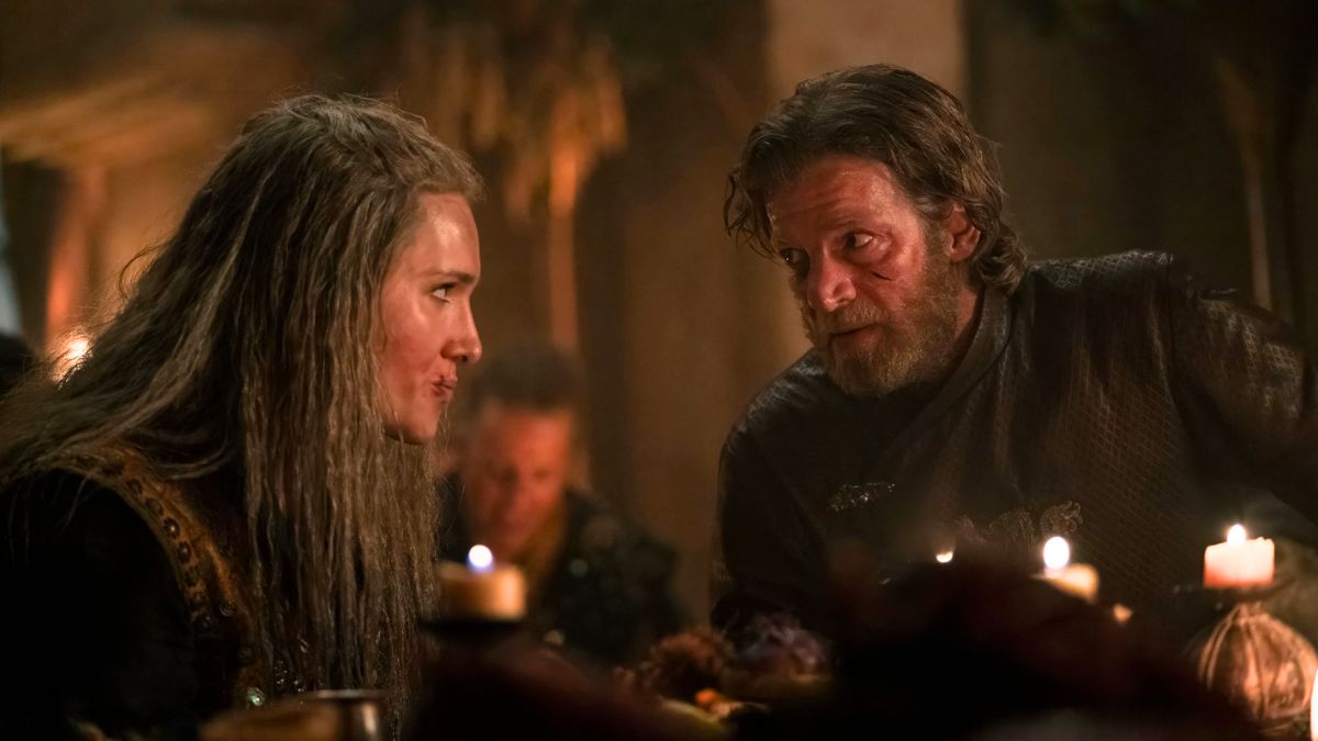 Sharako Lohar (Abigail Thron) and Tyland Lannister (Jefferson Hall) in 'House of the Dragon' 2.08