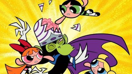 The Powerpuff Girls fight Mojo Jojo